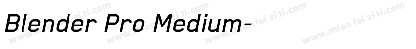 Blender Pro Medium字体转换
